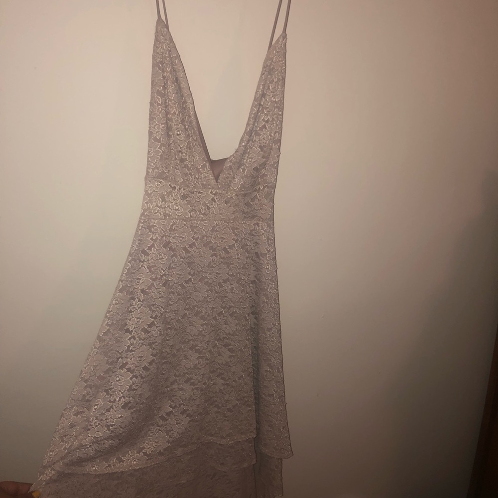 Champagne Elegant Lace Dress